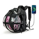 Moman BM1 is a motorcycle backpack with helmet holder and USB charging port.