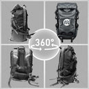 Front, side, and back views of the best backpack for riding a motorcycle Moman BM2
