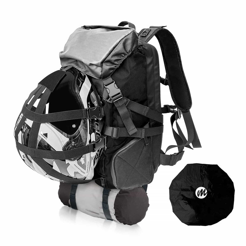 best backpack for cycling and hiking Moman BM2 Best Backpack for Motorcycle Riding, Dual Compartment, Multiple Pockets, Waterproof, and Helmet Rain Cover Included