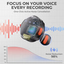 Moman Coin features one-click active noise cancellation to focus on your voice.