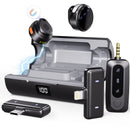 Moman Coin all-around version consists of two transmitters, receivers with Type-C, Lightning, and TRS plugs, and a charging case.