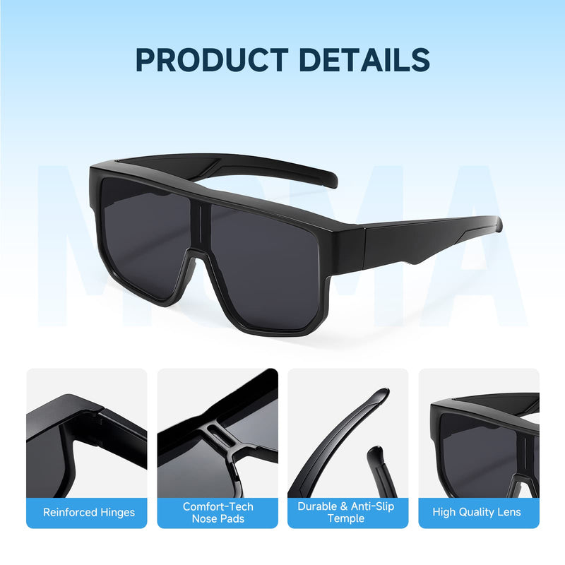 Moman CG is designed with reinforced hinges, comfort-tech noise pads, anti-slip temples, and high-quality lenses.