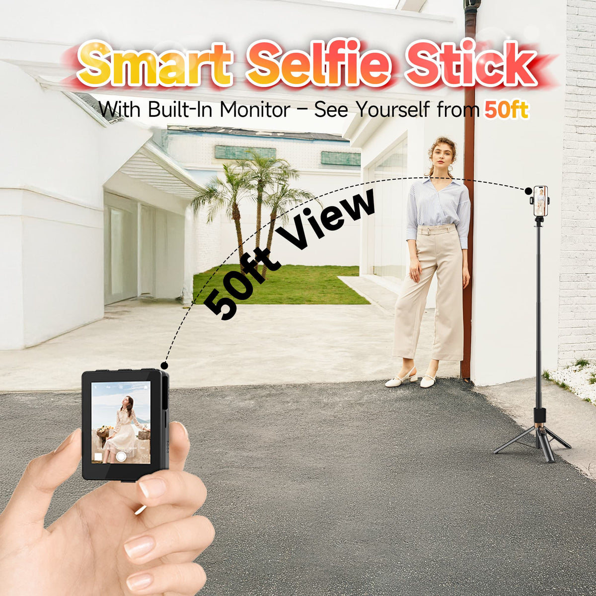 Q12S Selfie Stick Tripod With Fill Light Portable Tripod Phone Holder