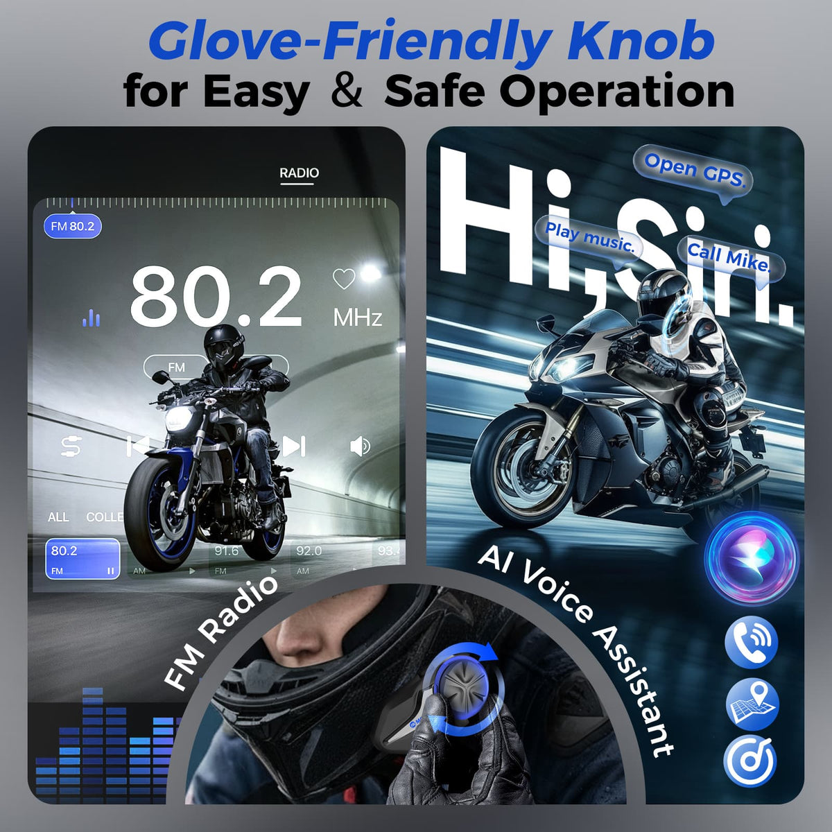 Mesh Motorcycle Intercom Moman CP-X | Moman