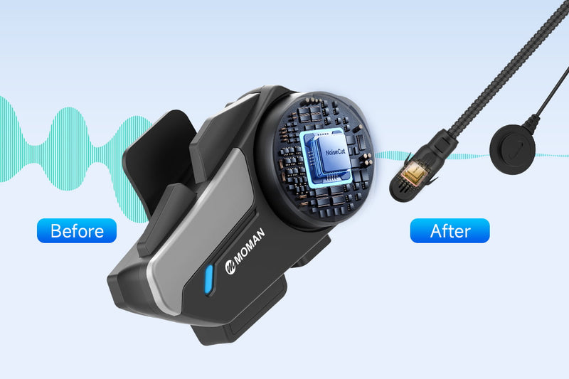 Moman H2S uses noise noise-cancelling chip for clear sounds.