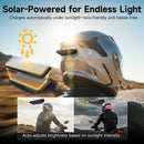 Moman HL1S is solar-powered and will auto-adjust brightness based on the sunlight intensity.