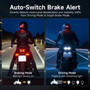 Moman HL1S detects motorcycle deceleration and automatically switches from driving mode to brake mode.