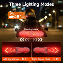 Moman HLT1 has 3 lighting modes. Left/right turn signals will automatically turn on when the rider’s head tilts 45°.