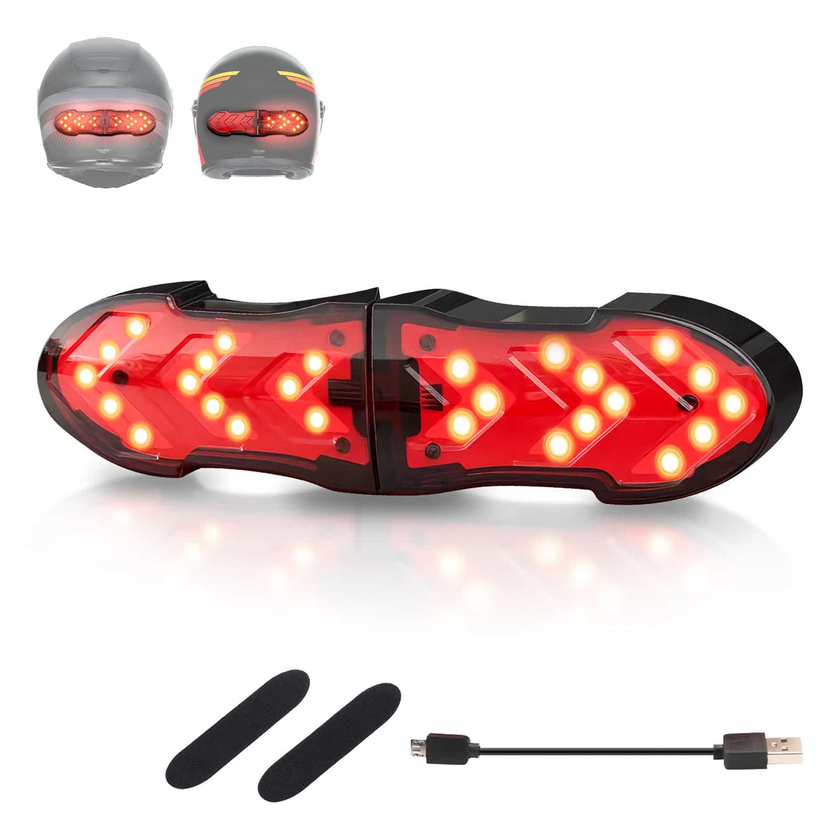 ONE PUNCH Bluetoothトレーニングパッド RGB照明付き Motorcycle Helmet LED Brake Light Moman HLT1 | Moman