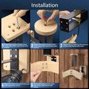 Installation steps for the Moman HRW1 motorcycle helmet and jacket rack