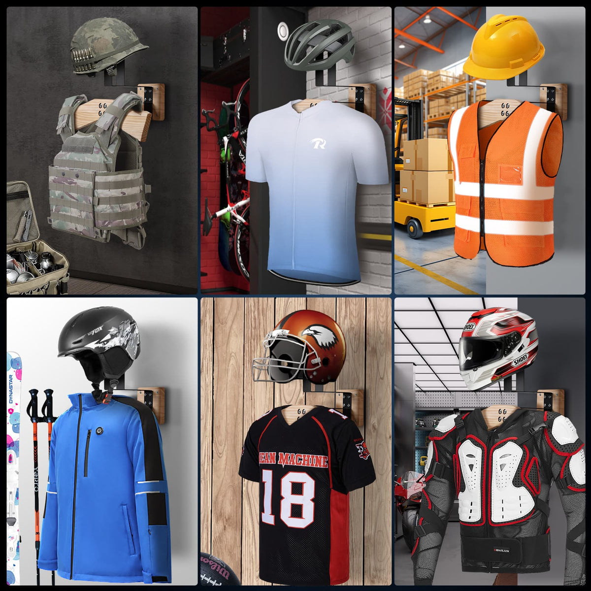 Motorcycle Helmet And Jacket Rack Moman HRW1 | Moman