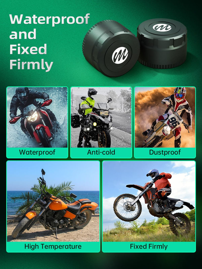 Moman M2 is waterproof and fixed firmly on the tyres.