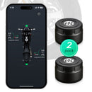 Moman M2 Motorcycle Tyre Pressure Monitor, Wireless TPMS with App Alerts, Instant Voice Warnings, Quick Setup & Rugged Design