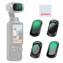 Moman PKT3 magnetic lens filter set for mobile cameras includes 4 lens filters: 1/4 black diffusion, CPL, VND 2-32, and UV.