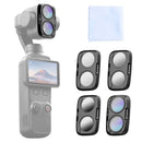 Moman PKT4P ND filter for DJI Osmo Pocket includes ND8, ND16, ND64, and CPL lens filters for the DJI Osmo Pocket 4 Pro.