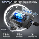 Moman RS-C 1000mAh battery supports 32 hours of working time.