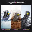 Moman RS-H4P Bluetooth headset with mic for helmet is IPX6 waterproof, dust-proof, and drop-resistant.