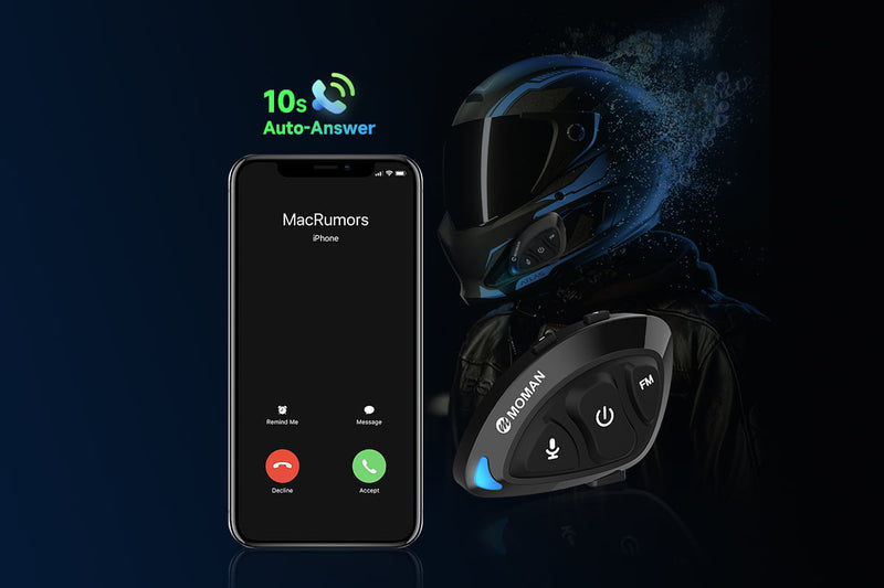 Moman RS-S enables 10s auto-answer to phone calls.