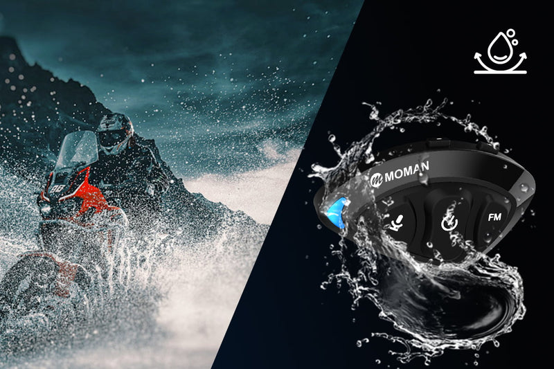 Moman RS-S is waterproof to use in various riding conditions.