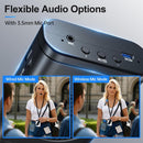 Moman S57 carries a 3.5mm mic port for connecting a headset mic and supports wireless mic mode.