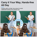 Moman S57 includes a strap and a clip for two wear options. It supports 14 hours of use.