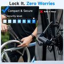 Best chain lock for motorcycle Moman TLK is compact and secure, offering a high level of security.