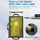 Moman motorcycle fuel gas bag uses a dual-layer design with a 7mm thick liner, offering 1 Gallon capacity.