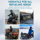 This fuel bag is versatile for all refueling needs, ideal for motorcycles, cars, ATVs, and more.
