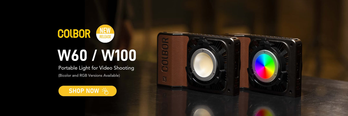 Click and Shop for COLBOR W60 and W100R Portable Light for Video Shooting!