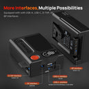 Moman Power 50 Touch has a USB-A, a D-tap, a USB-C, a DC, and a BP ports for powering devices.