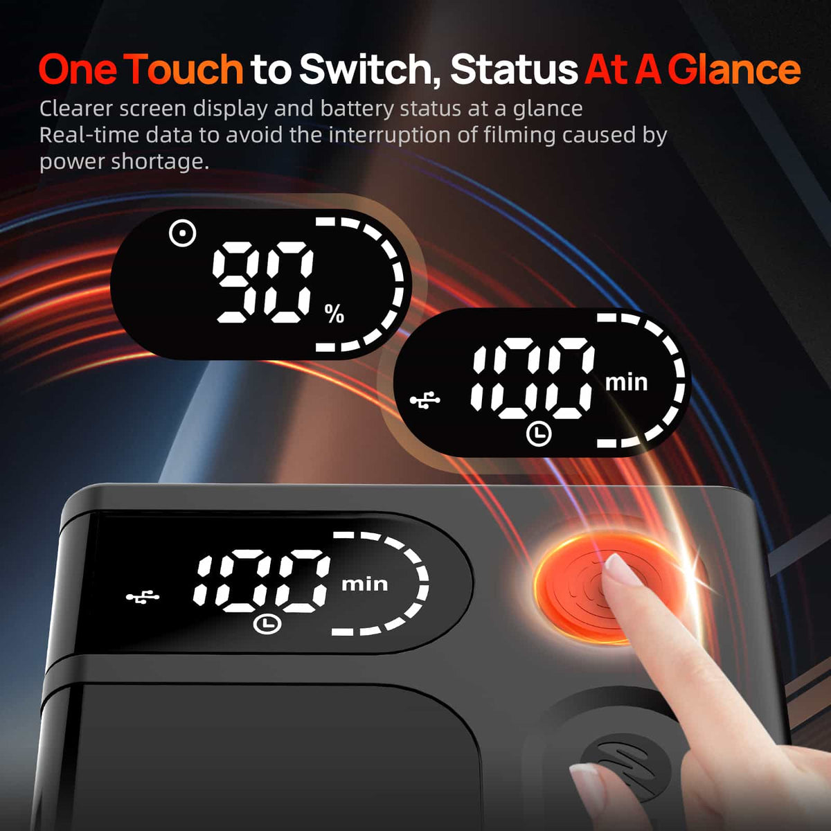 Moman Power 50 Touch 50Wh Vマウントバッテリー、ポータブル