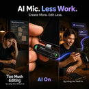 SYNCO Smic AI has a receiver compatible with USB-C phones and features AI to reduce editing work.
