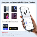 SYNCO Smic AI smart wireless microphone works with Android USB-C devices.