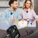 SYNCO G2 Max features internal microphones and external plug-in microphones on the transmitter.