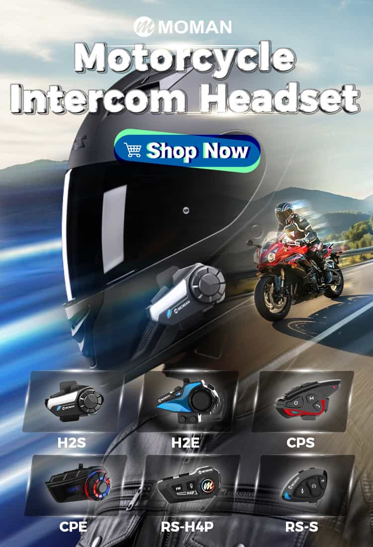 Moman Helmet Intercom Headset--Best For Motorcycle Riding