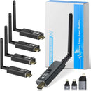 Moman D910 includes a transmitter, 4 receivers, and 3 adapters in the 1 TX + 4 RX pack.