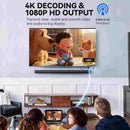 Moman D9T wireless HDMI transmitter and receiver for TV support 4K decoding and 1080P HD output for clear display.