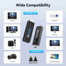 Moman D9T wireless HDMI transmitter and receiver have wide device compatibility and work with laptops, PCs, cameras, TV boxes, projectors, and HDTVs.