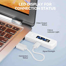 Moman D9T wireless HDMI transmitter is equipped with a LED display to show connection status and signal strength.