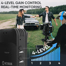 Moman C1 & C1X lavalier mic with variable gain control for audio optimization