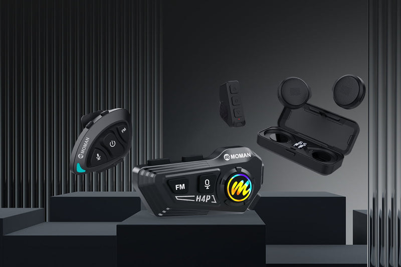 The segmented motorcycle Bluetooth headset enriches the product line of Moman motorcycle intercom and allows each rider to enjoy themselves alone. 