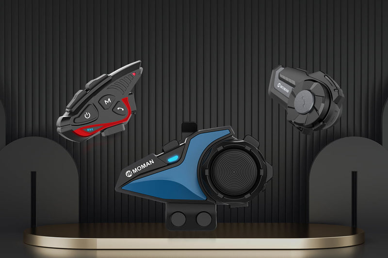 The motorcycle Bluetooth intercom is part of Moman motorcycle intercoms to provide communication between each rider. 
