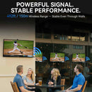 Moman D910 wirelessly transmits to multiple screens simultaneously, with a range of up to 492 feet (150 meters).