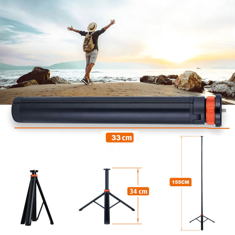 COLBOR Portable Light Tripod Stand, 155cm, For Outdoor Vacation Photography