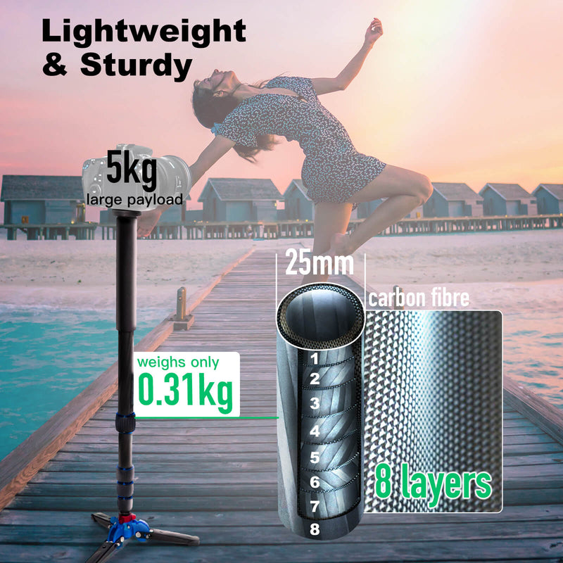 Moman C65L comes in lightweight size and durable construction, weighing only 0.31kg but having 5kg large payload