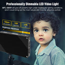 Moman MLX-RGB has dimmable brightness and color temperature for specific shooting needs, giving off powerful illumination