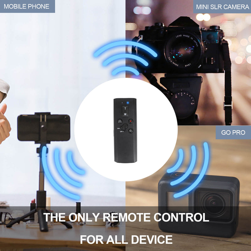 Moman CLICA has the only remote control for all device, as mobile phone, mini SLR camera, go pro, etc.
