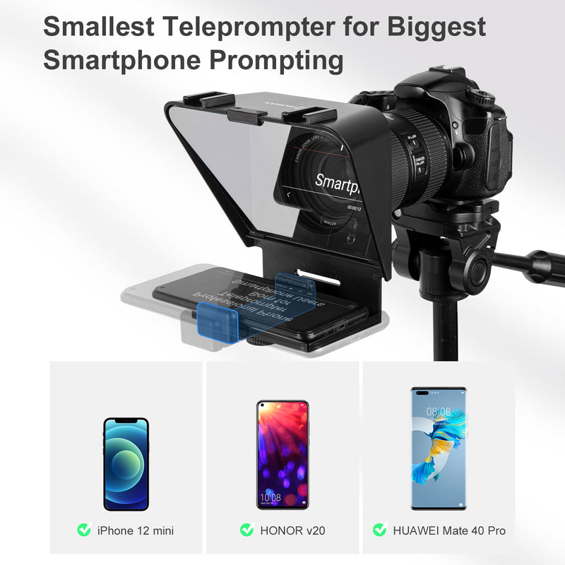 Moman MT1: Smallest teleprompter for biggest smartphone prompting