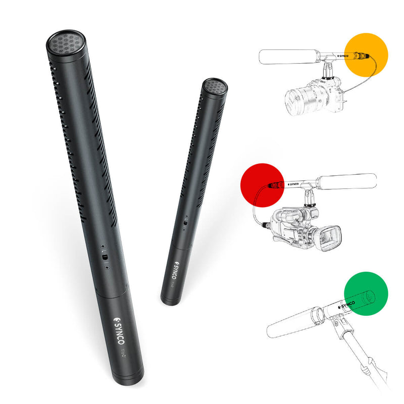SYNCO D1 hypercardioid shotgun microphone has a versatile capacity and flexible installment. It's perfect for outdoor recording, broadcasting, etc.