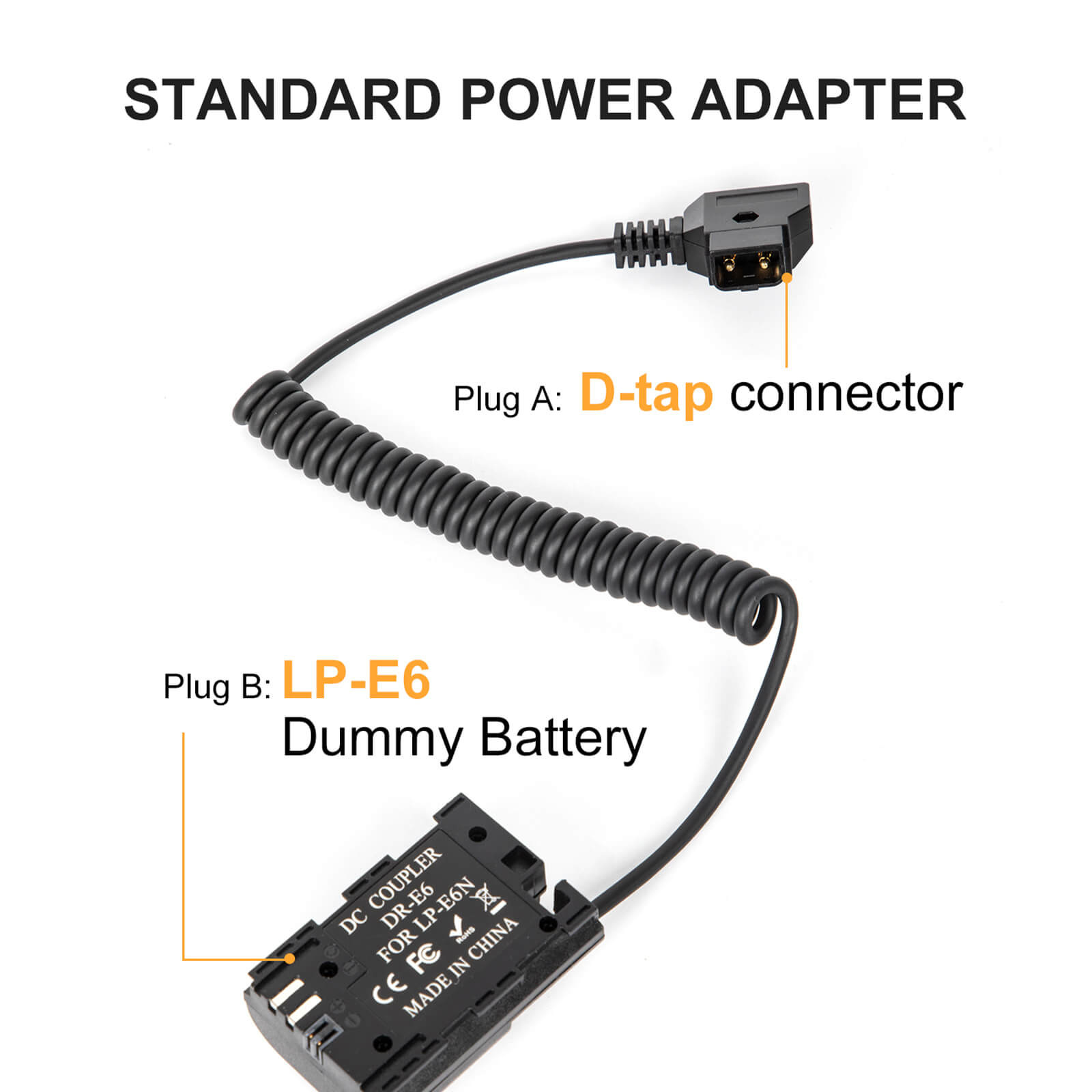 Moman DE6 standard power adapter has two plugs